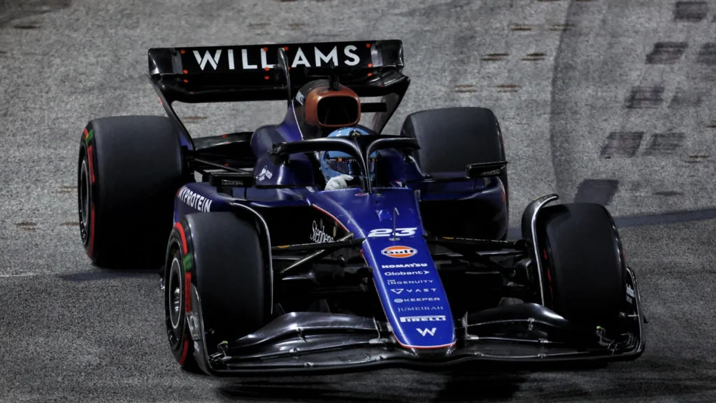 Alex Albon put his Williams into the top-10 for both of Friday's Singapore GP practice sessions