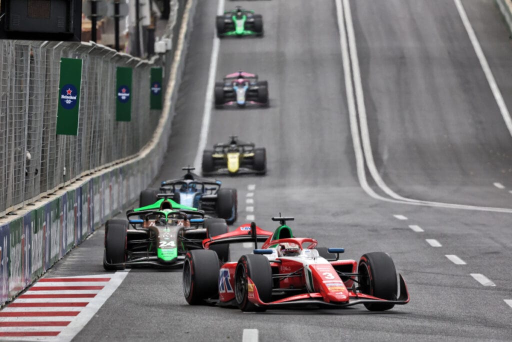 Gabriele Mini scored a debut F2 podium in Baku