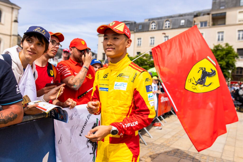 Yifei Ye drove his fourth Le Mans with AF Corse