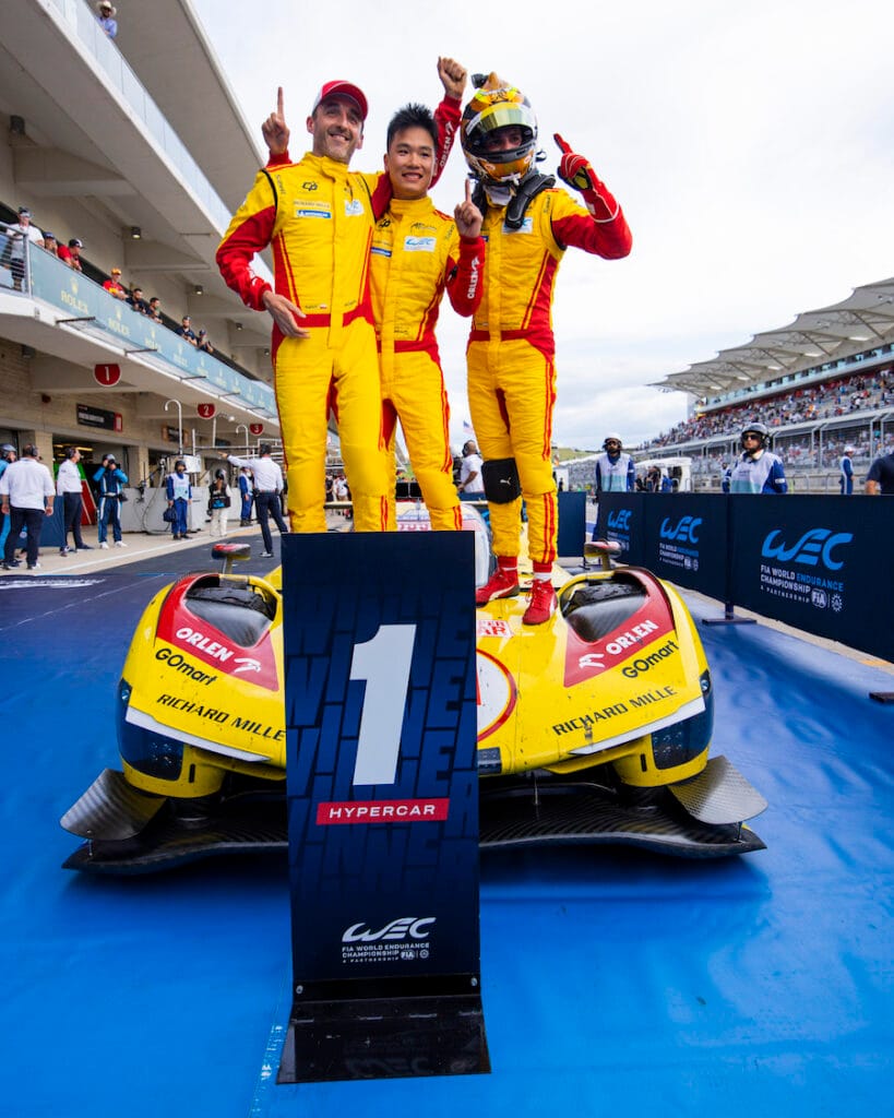 The #83 AF Corse drivers took their first victory at COTA