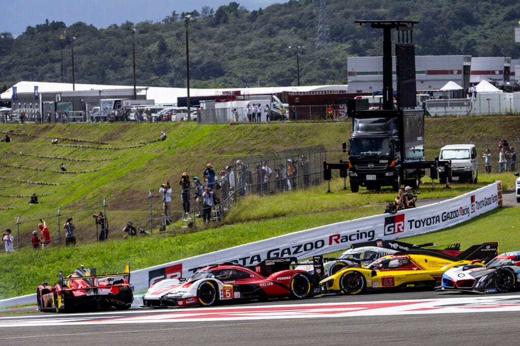 A multi-Hypercar collision took place on the second lap at Fuji