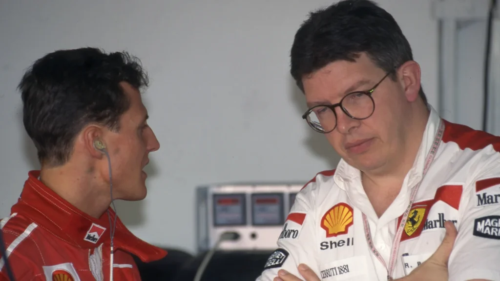 Michael Schumacher and Ross Brawn 1997