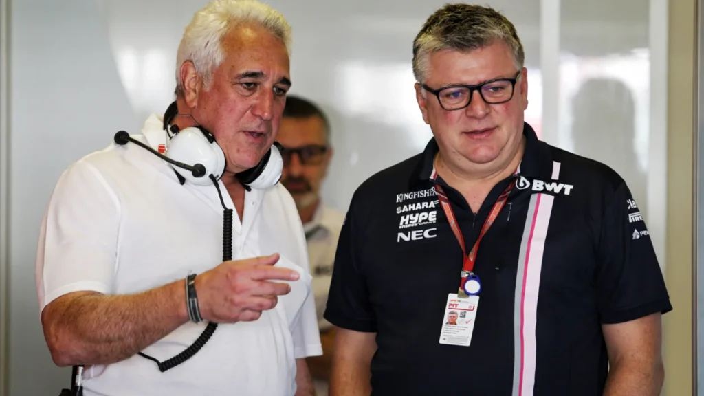 Lawrence Stroll  and Otmar Szafnauer 