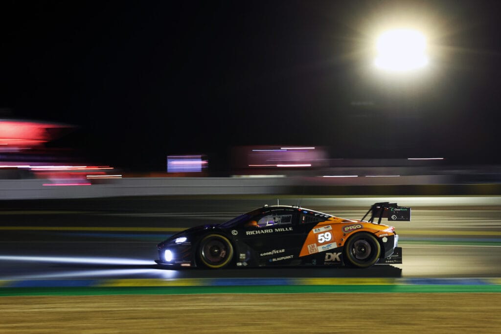 The #59 and #95 retired after a rain-soaked 24 Hours of Le Mans LMGT3 debut