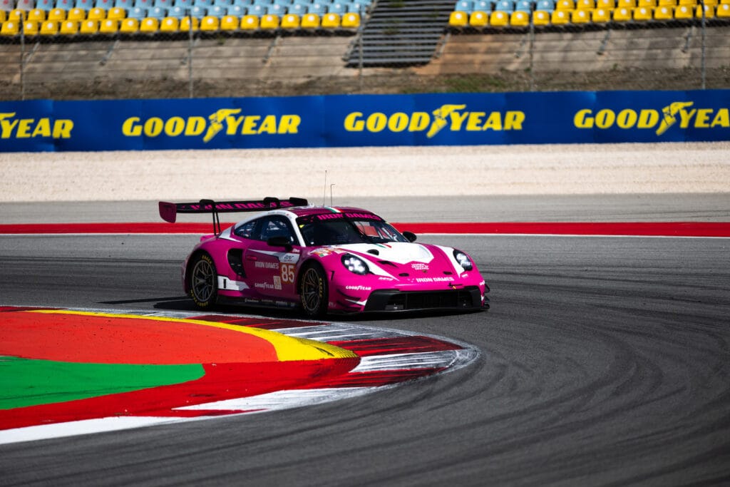 Celia Martin drove the Porsche 911 LMGT3.R in Portimao and Bahrain