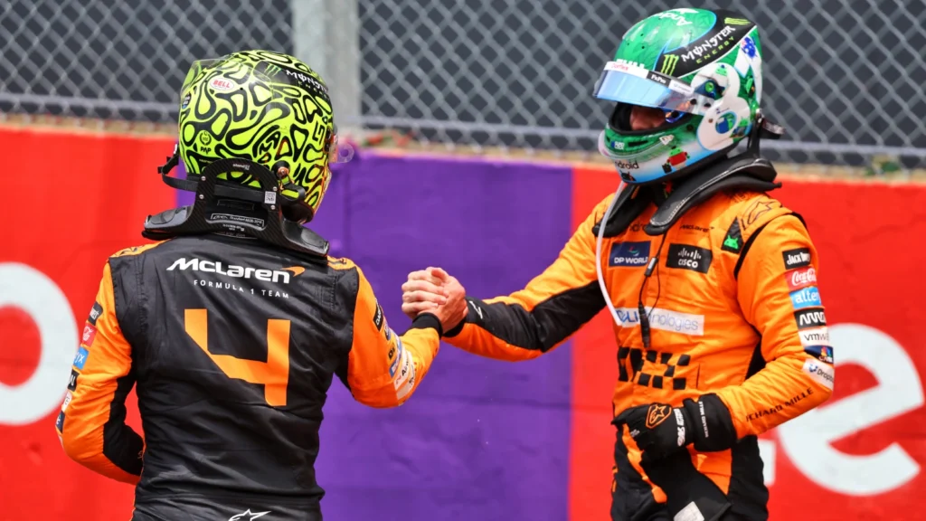 A McLaren driver swap granted Lando Norris victory in the Brazil F1 Sprint