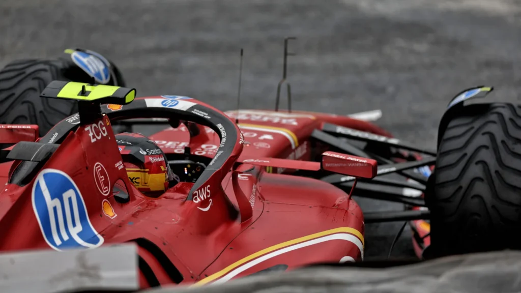 Carlos Sainz crashed out of the Brazil GP