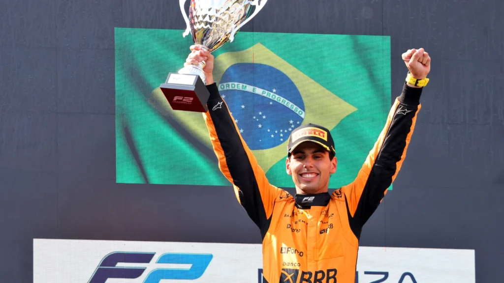 Gabriel Bortoleto heads the Formula 2 championship in his maiden campaign