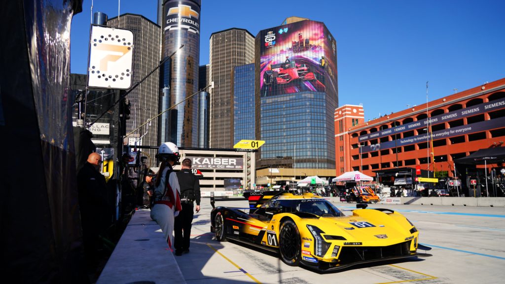 The street circuit was set near the General Motors Renaissance Center