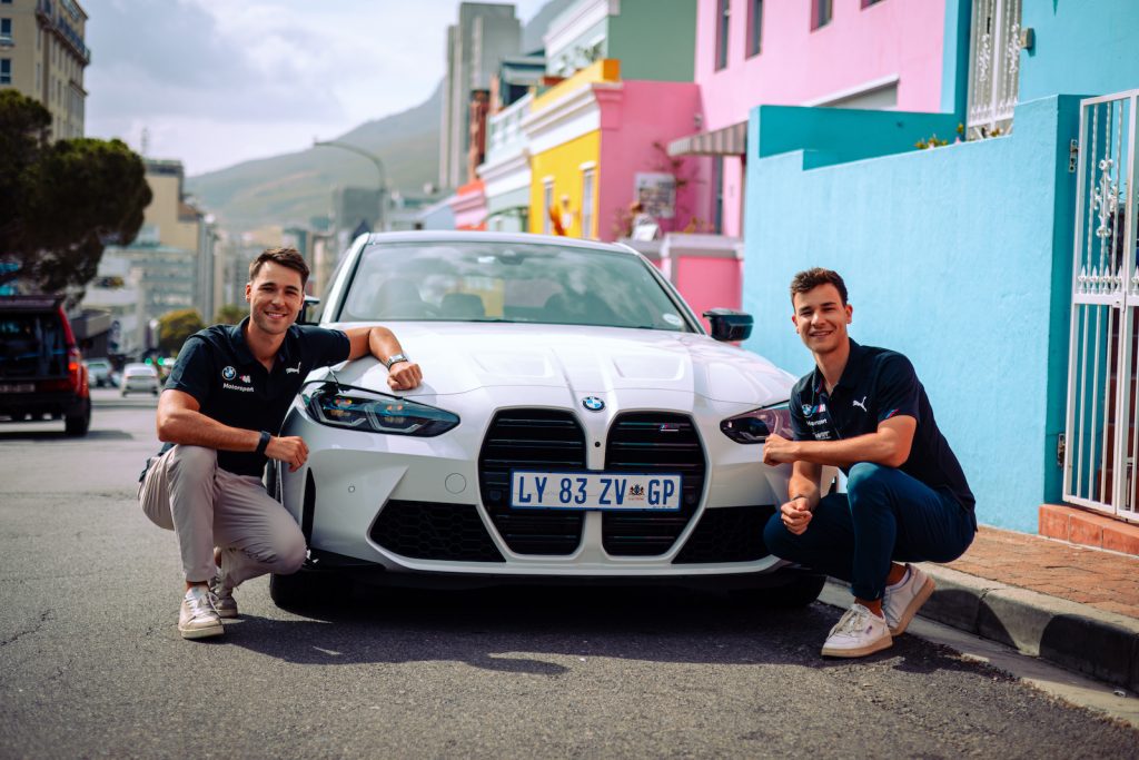 Kelvin van der Linde (left) is reunited with his brother Sheldon (right) at BMW