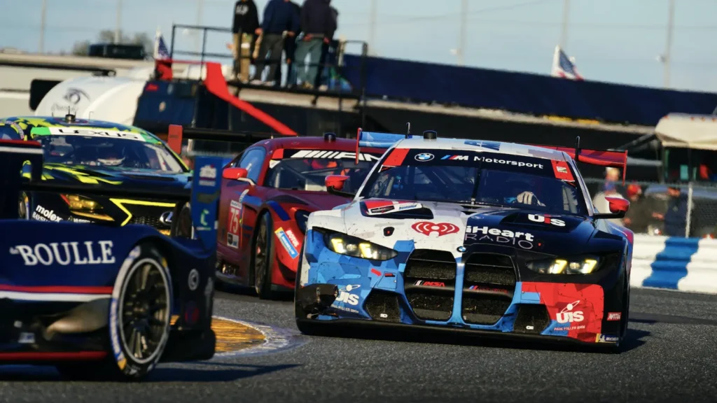 Paul Miller Racing had their two BMWs towards the front of GTD Pro