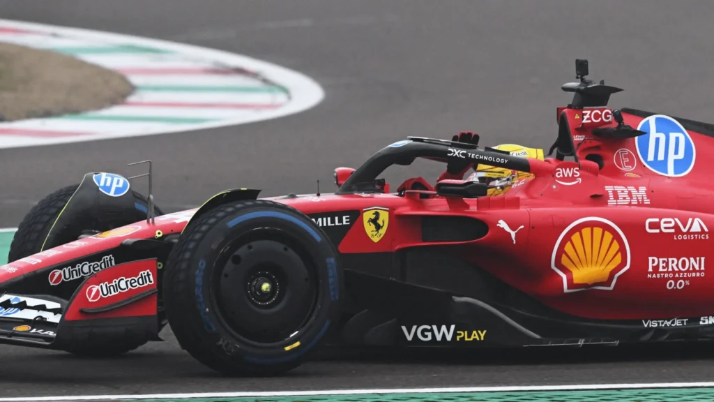 Lewis Hamilton sported a yellow helmet as he completed 30 laps at Fiorano on Wednesday