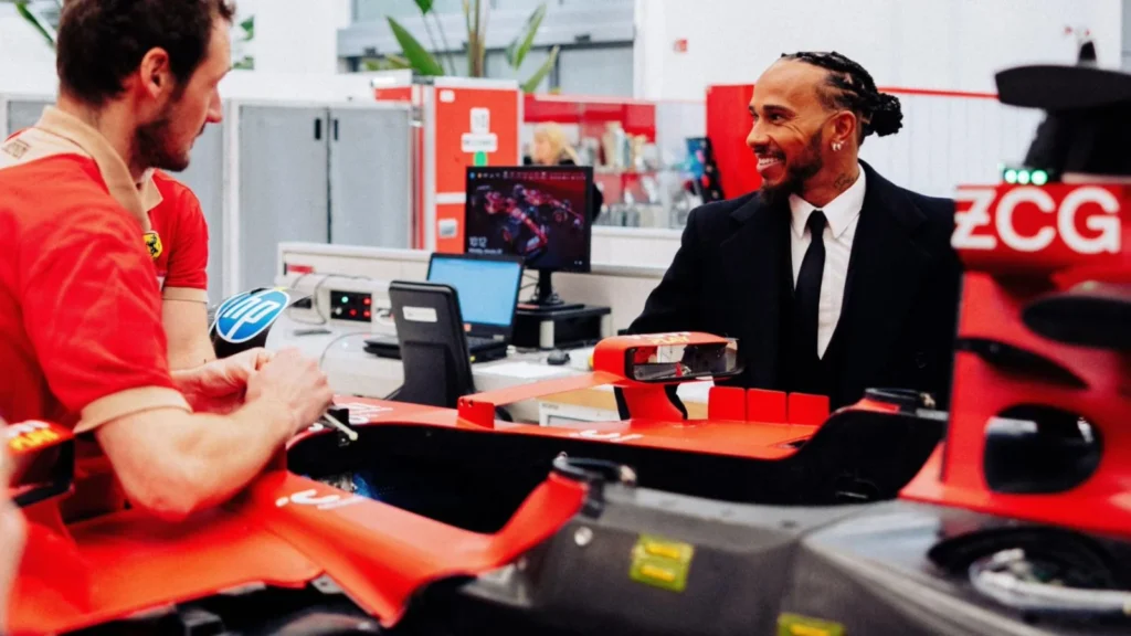 Lewis Hamilton met his new team-mates and conducted a seat fit on his opening day