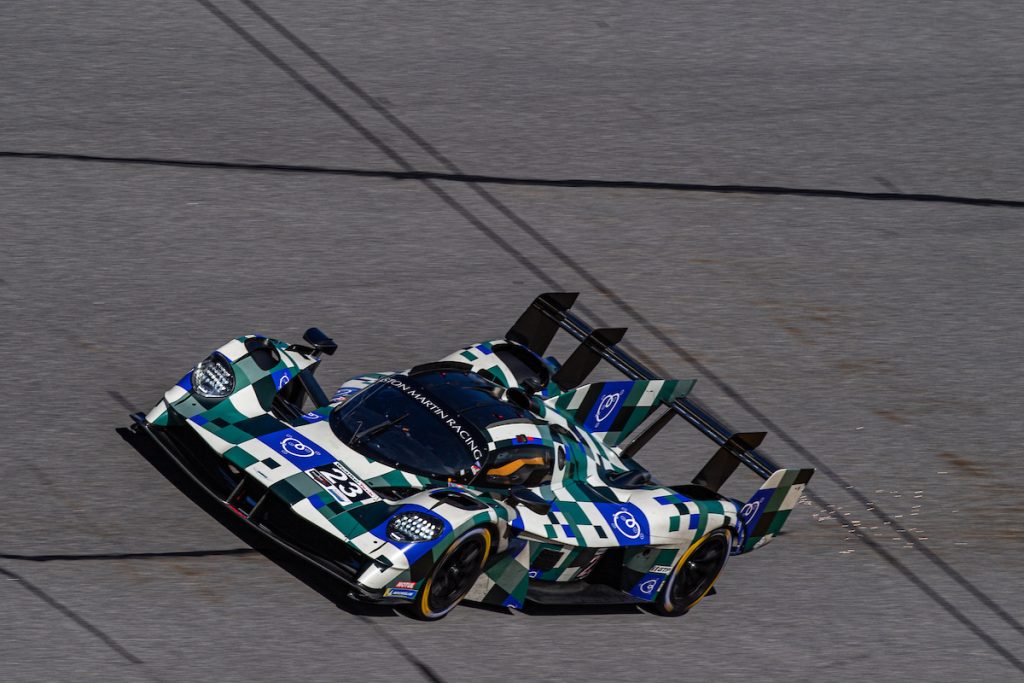 Ross Gunn, Alex Riberas, and Roman De Angelis drove the Aston Martin Valkyrie at last November's Daytona test