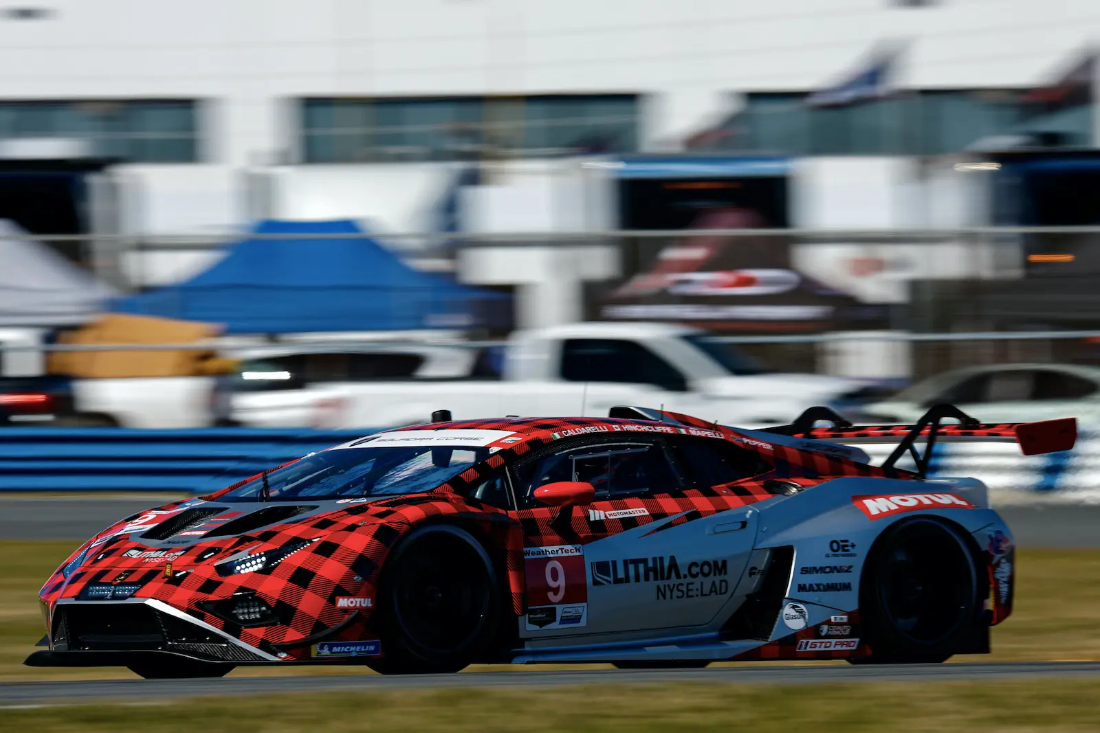 Pfaff Motorsports' #9 Lamborghini Huracan GT3 EVO2 at the Roar Before the 24, 2025