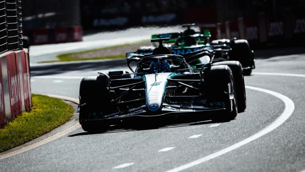 George Russell sustained a crash at Turn 6 at the 2024 Australian GP