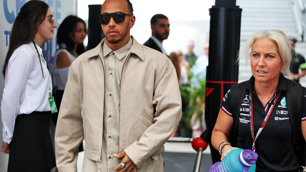 Lewis Hamilton has reunited with Angela Cullen at Ferrari