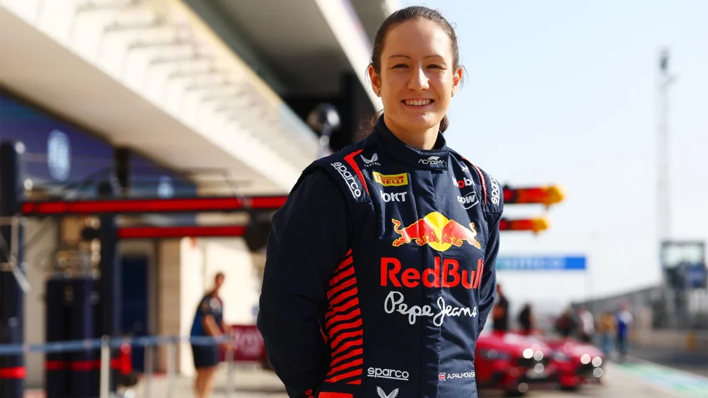 Red Bull's partnership with 1Password extends to the team's F1 Academy hopeful Alisha Palmowski