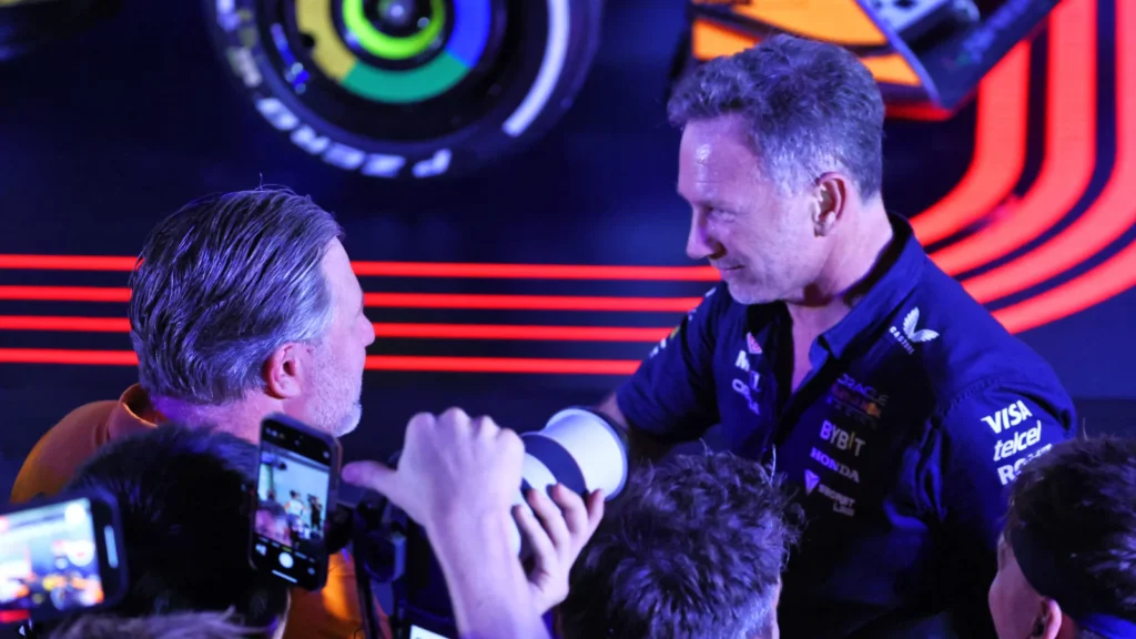 Christian Horner is glad to see the pressure be on McLaren rather than Red Bull in 2025