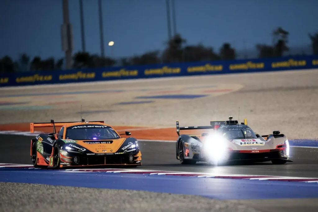 Marino Sato kept the #95 McLaren 720S LMGT3 EVO at the front of the LMGT3 category in Qatar