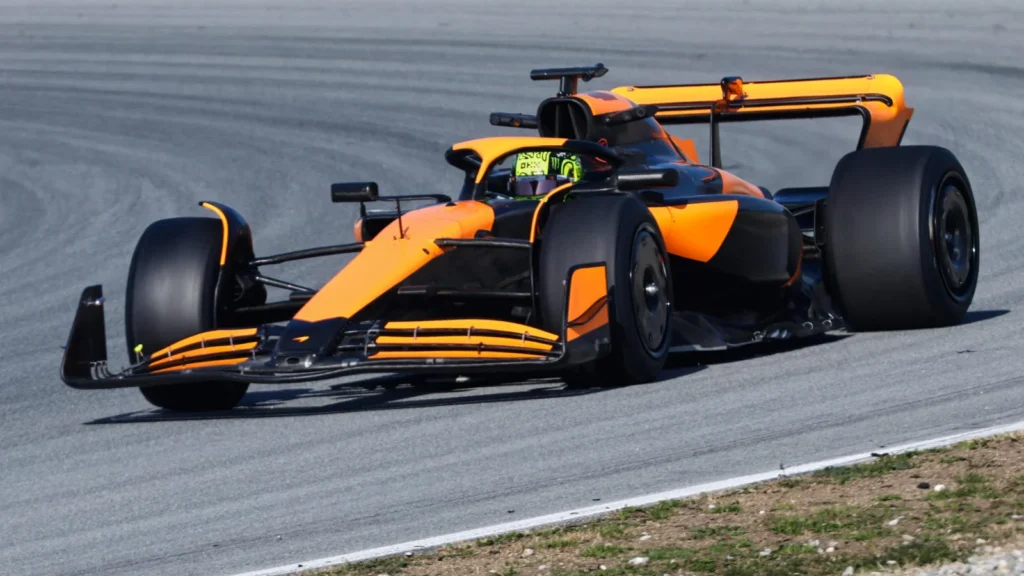 McLaren has also been in action testing Pirelli's 2026 tyres