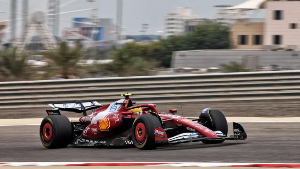 Ferrari's Lewis Hamilton was fastest during Thursday's morning session