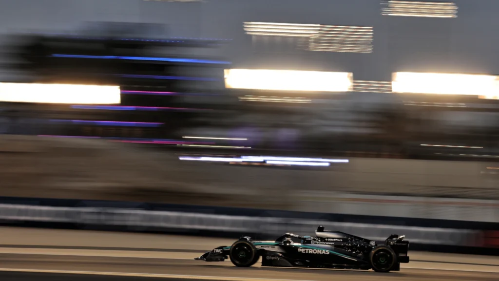 George Russell (GBR) Mercedes AMG F1 W16. 28.02.2025. Formula 1 Testing, Sakhir, Bahrain, Day Three