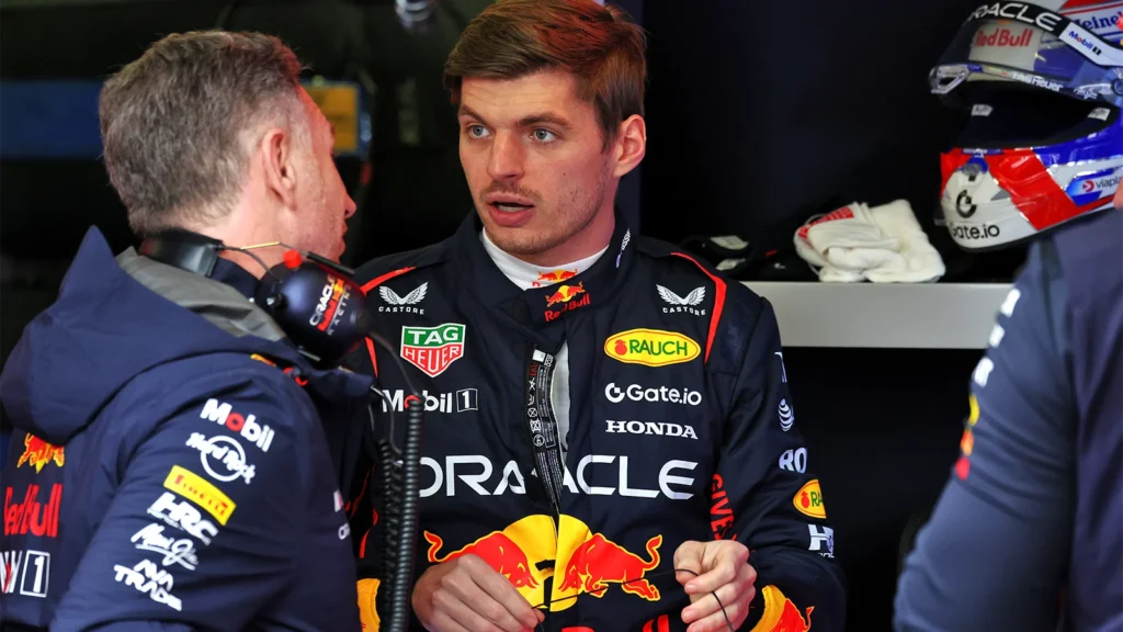 Christian Horner and Max Verstappen gambled on staying out longer than McLaren late on in the Australian GP