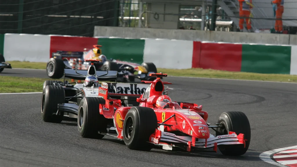 F1 previously used V10 engines from 1989 through 2005