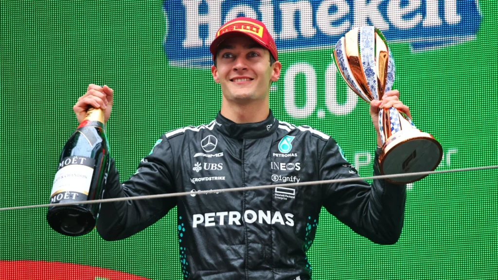 George Russell made it back-to-back podiums in 2025 at the Chinese GP