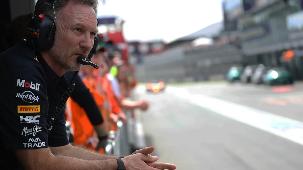 Always check your surroundings amid changeable conditions, says Christian Horner