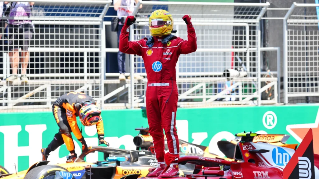 Lewis Hamilton took his maiden Ferrari win in the Chinese GP Sprint